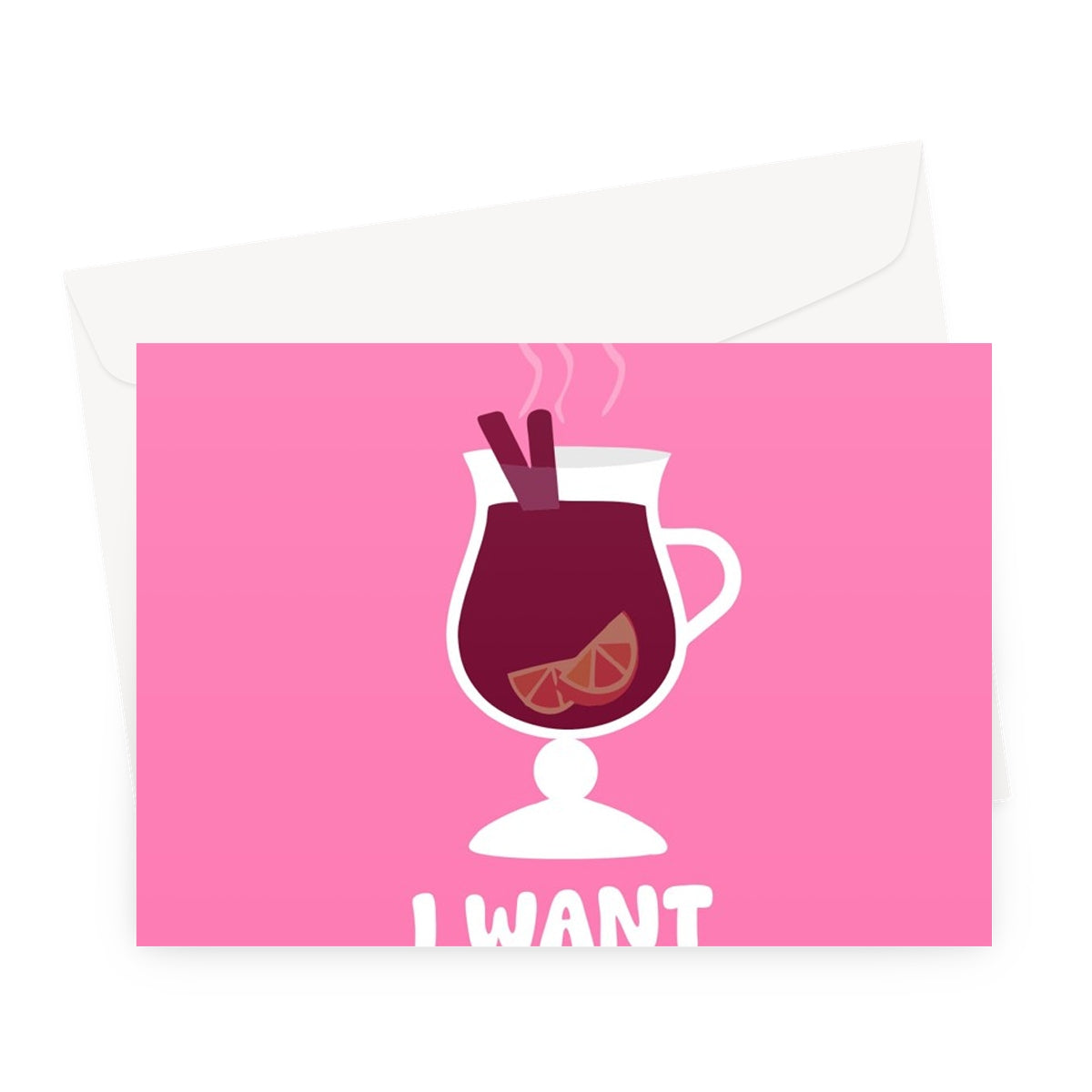 I Want Mulled Wine Hot To Go Chappell Roan Christmas Funny Fan Greeting Card