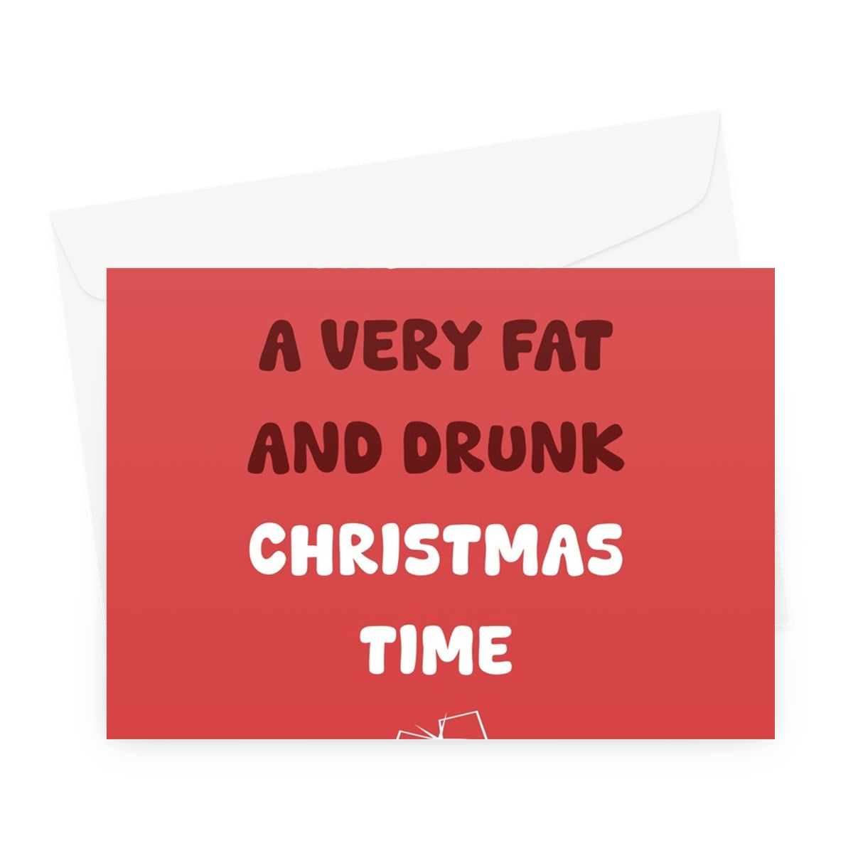 Simply having a fat and drunk Christmas time Song Funny Music Greeting Card