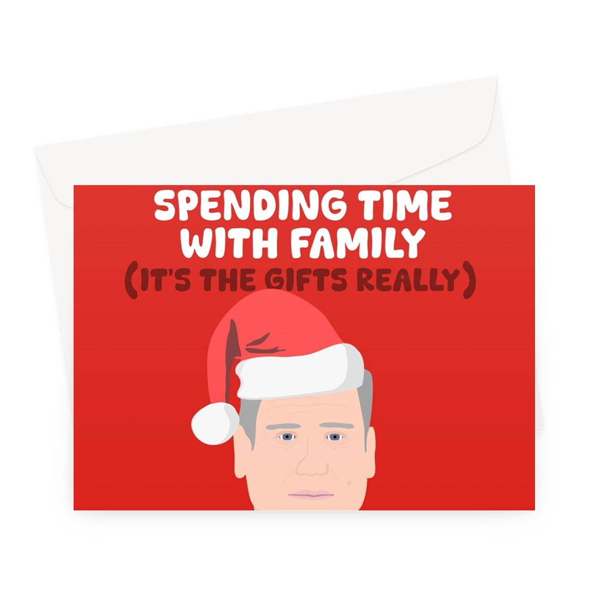 The Most Important Part Of Your Christmas is Spending Time With Family (It's The Gifts) Keir Starmer PM Labour Funny Greeting Card