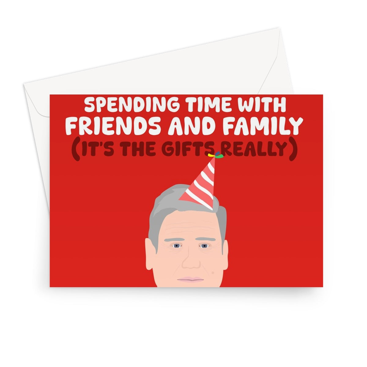 The Most Important Part Of Your Birthday Is Friends and Family (It's The Gifts) Keir Starmer PM Labour Funny Greeting Card