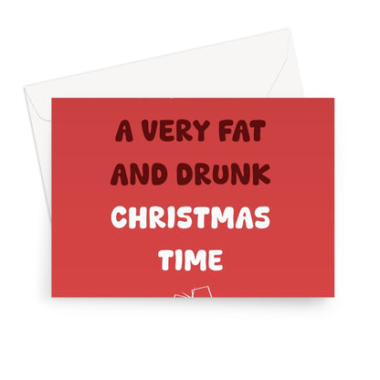 Simply having a fat and drunk Christmas time Song Funny Music Greeting Card