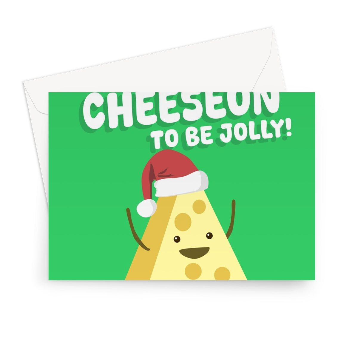 'Tis The Cheeseon To Be Jolly Funny Christmas Food Season Cheese and Wine Board Punny Song Greeting Card