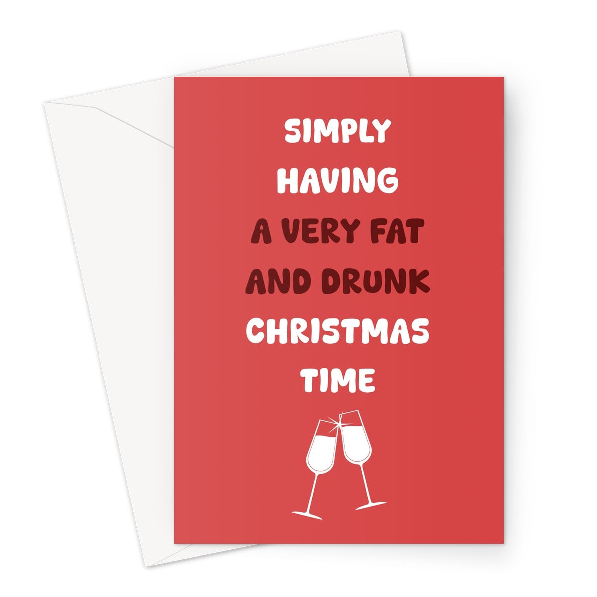 Simply having a fat and drunk Christmas time Song Funny Music Greeting Card