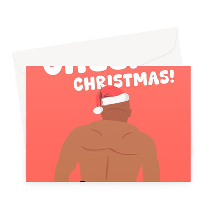 Have a Cheeky Christmas! Mike Tyson Jake Paul Boxing Fight Funny Greeting Card