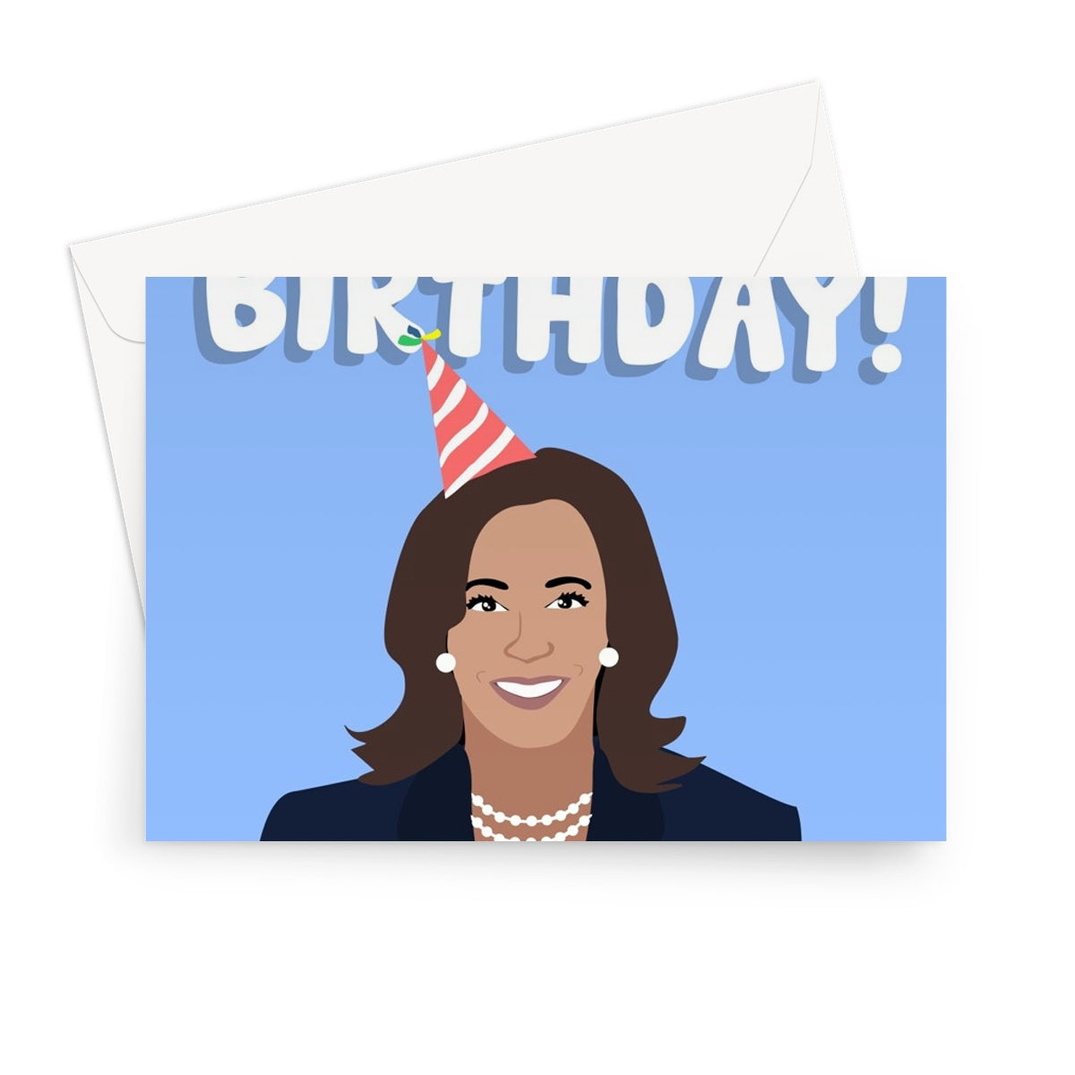 Ha Ha Happy Birthday Funny Kamala Harris Politics USA Laughing Meme Greeting Card