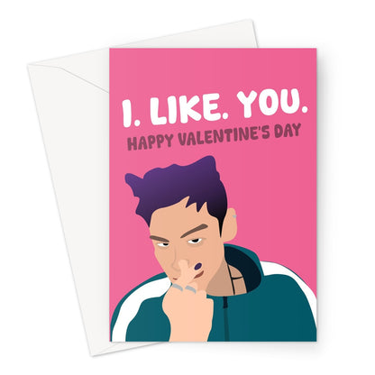 I Like You Squid Game Funny Valentine's Day Love Korea Thanos Senorita Greeting Card