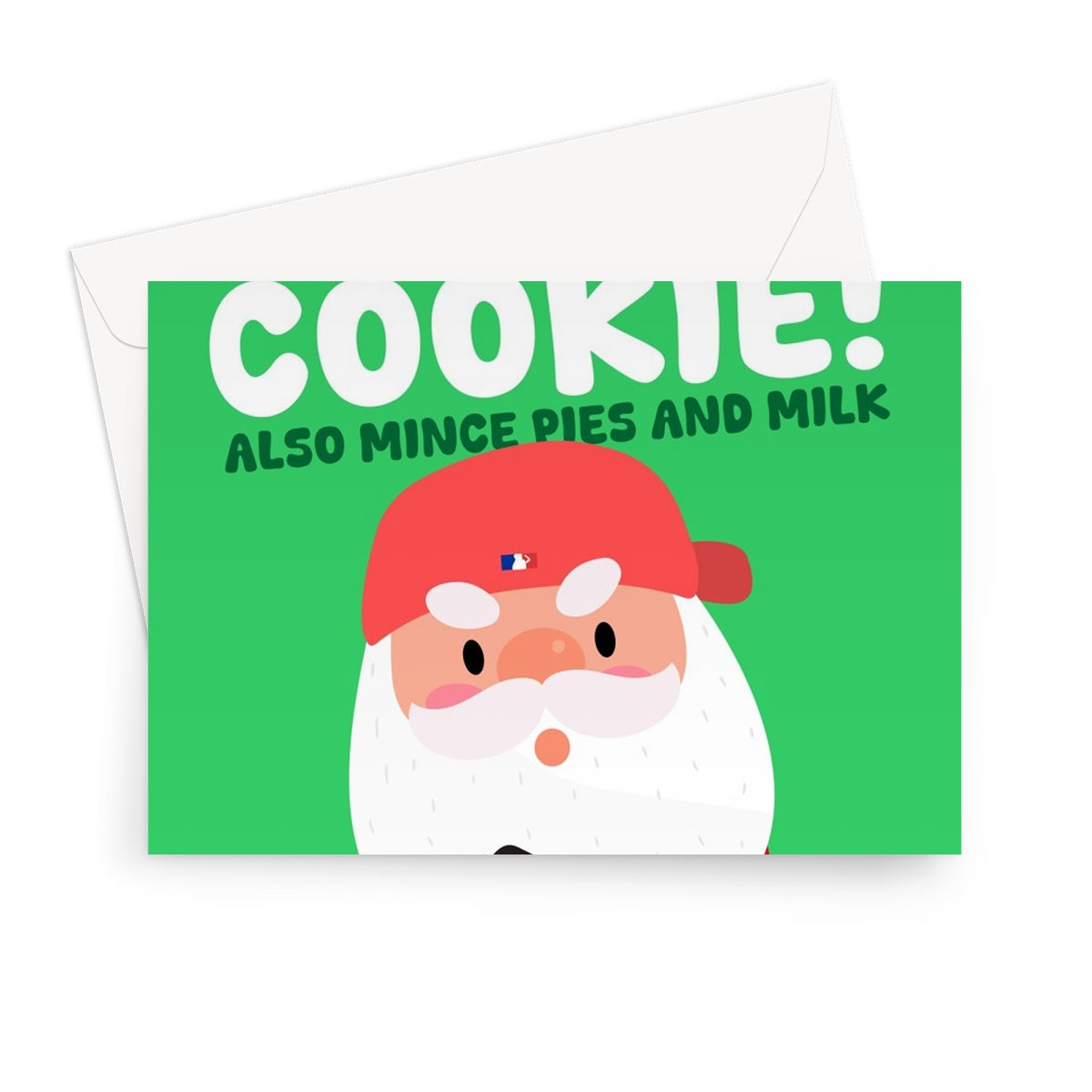 I Did It All For The Cookie Fred Durst Funny Metal Music Rock Song Santa Christmas Mince Pies Milk Greeting Card