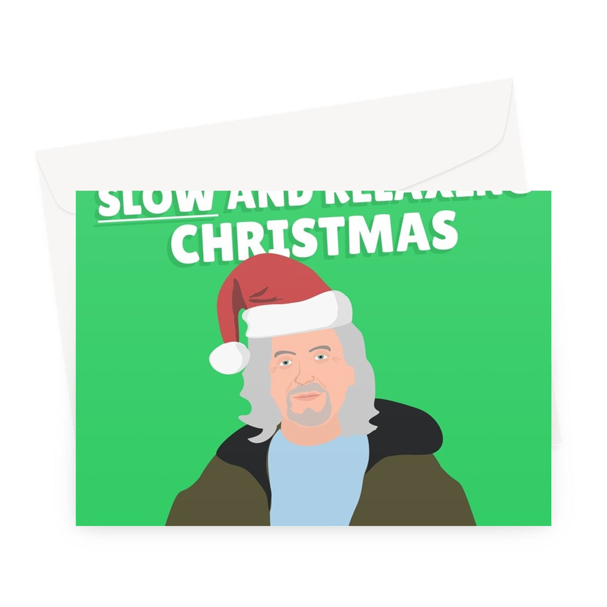 May You Have a Slow and Relaxing Christmas Funny James May Celebrity TV Fan Cars Travel Greeting Card