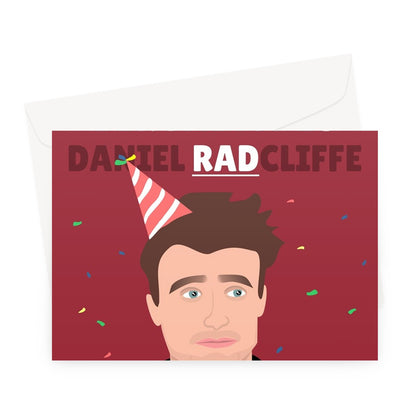 Hope Your Birthday is RAD Daniel Radcliffe Funny Fan Film Actor Celebrity  Greeting Card