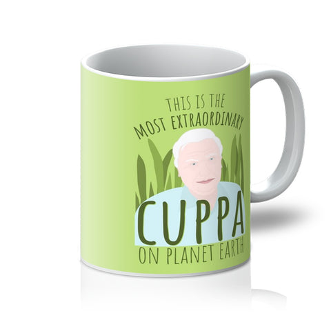 David Attenborough NEW Funny Gift Birthday Green Nature TV Celebrity Mug