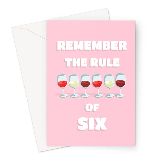 Remember The Rule of Six Funny Mother's Day Birthday Anniversary Mum Daughter Aunt Girlfriend Wife Lockdown Social Distance Rules Boriss Greeting Card