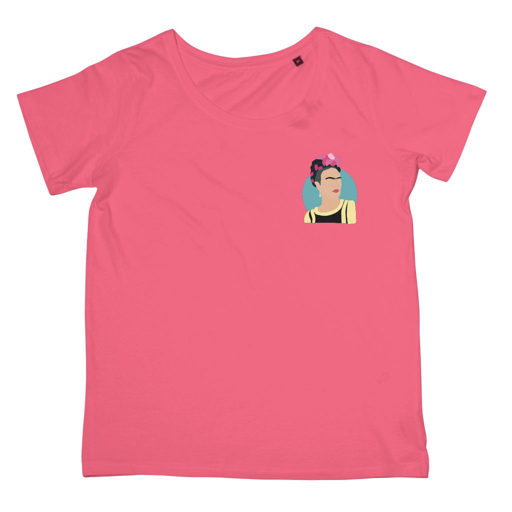 Cultural Icon Apparel - Frida Kahlo Women's Fit T-Shirt (Left-Breast Print)