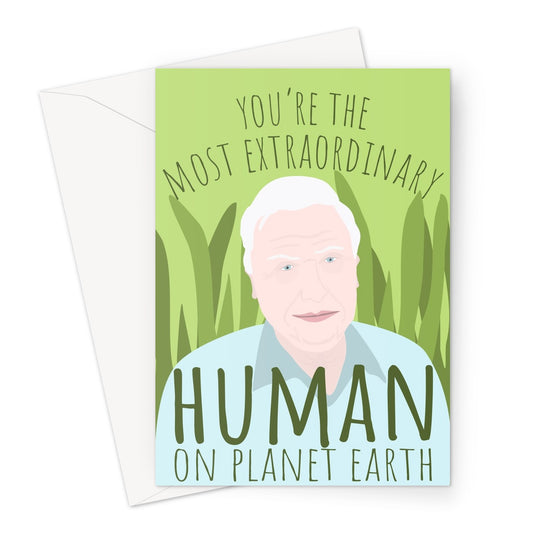 David Attenborough Most Extraordinary Human on Planet Earth DETAIL DESIGN New Card Love Valentine's Day Birthday Cute Greeting Card