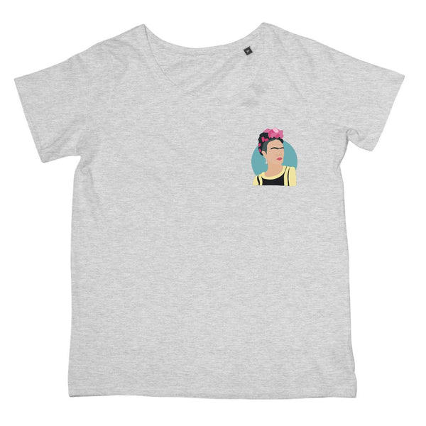Cultural Icon Apparel - Frida Kahlo Women's Fit T-Shirt (Left-Breast Print)