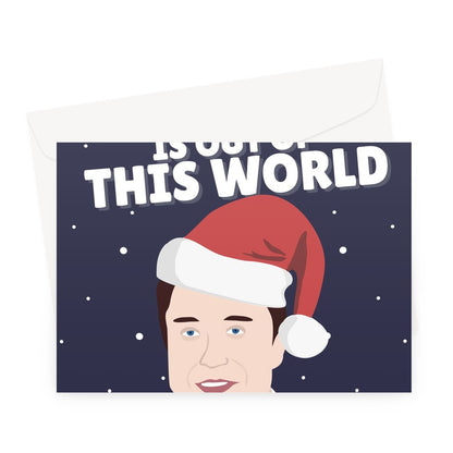 Hope Your Christmas Is Out of this World Funny Pun Love Fan Elon Musk Rocket Space Merry Christmas Xmas Stocks  Nerd Stonks Meme Greeting Card