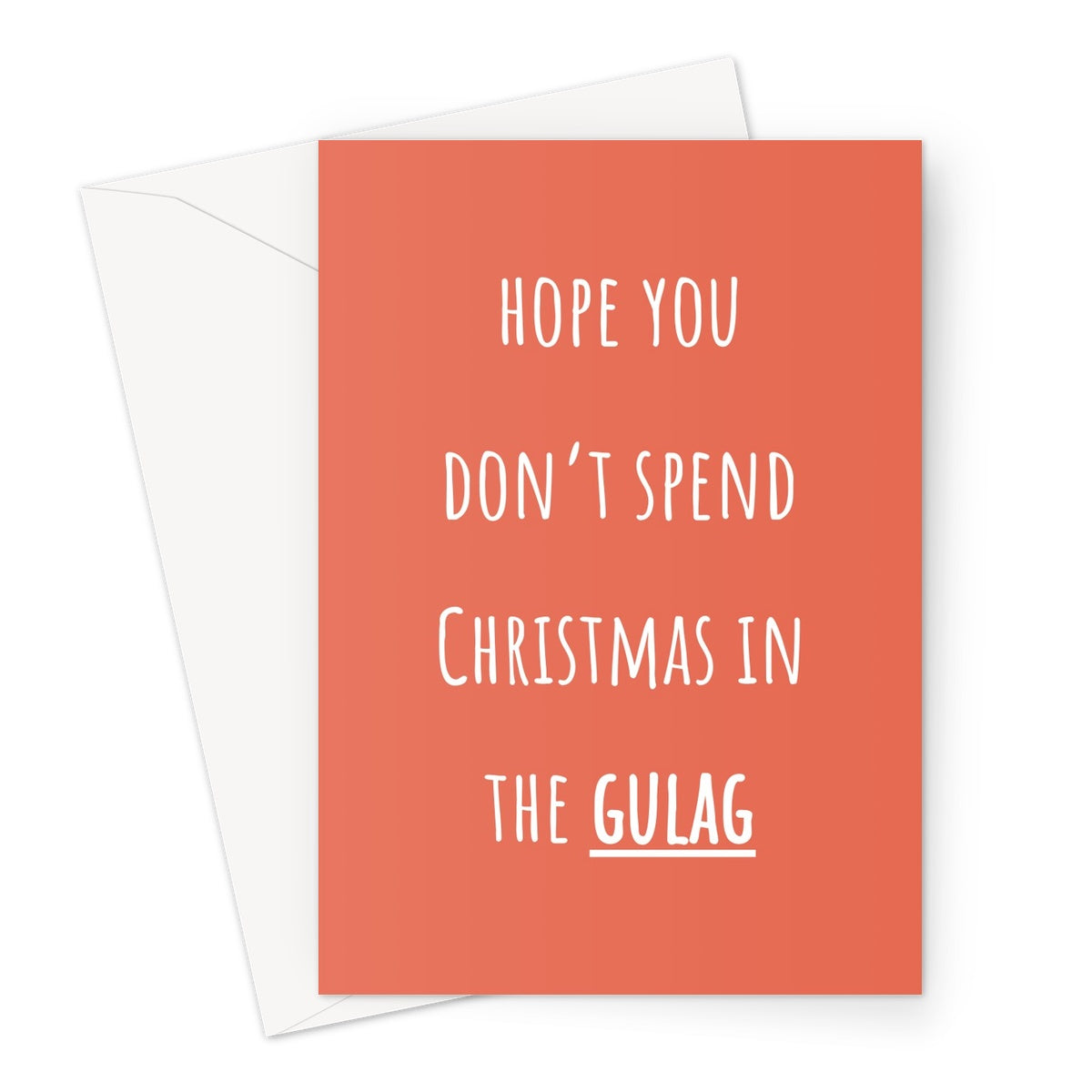 Hope You Don't Spend Christmas in the Gulag Funny Meme COD Video Game Gamer Prison Boyfriend Girlfriend Battle Royale Greeting Card