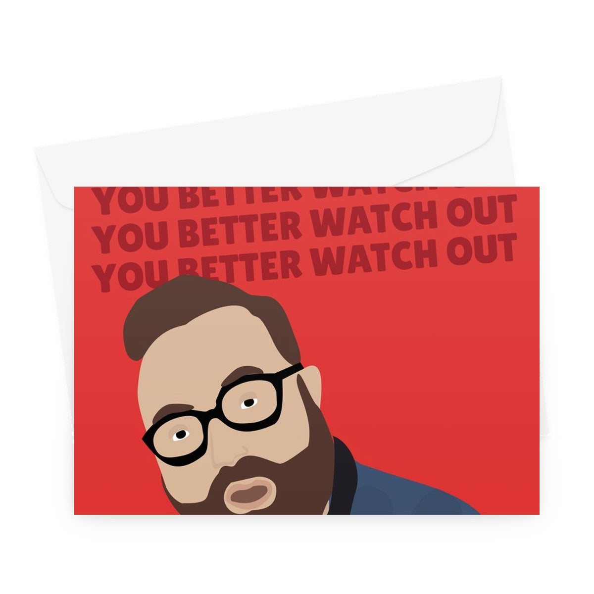 You Better Watch Out Meme Vine Song Christmas Xmas Classic Retro Social Media Greeting Card