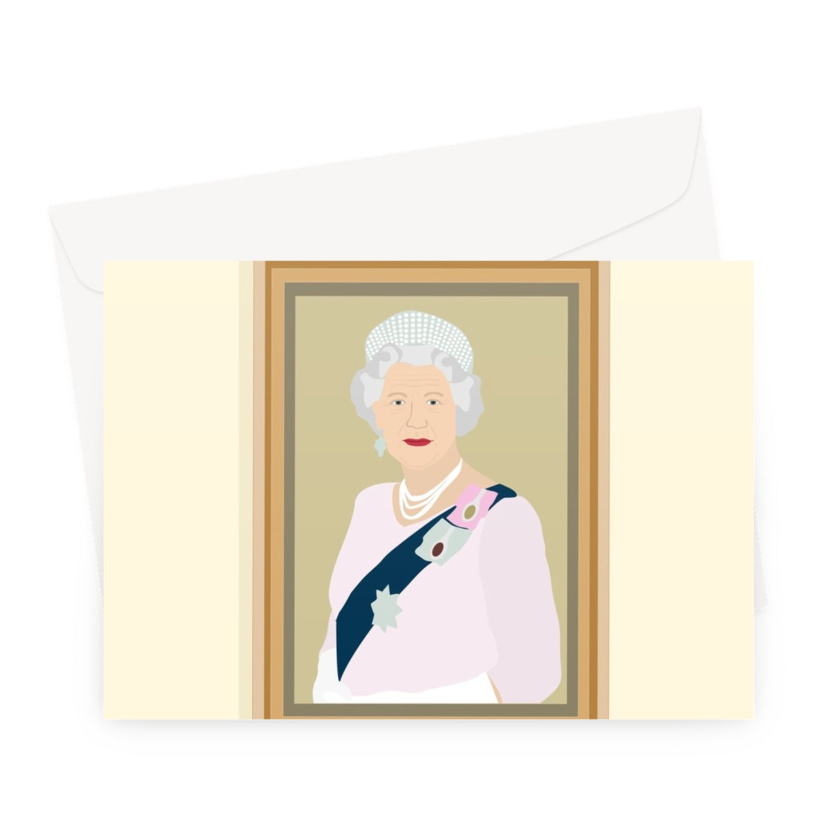I Got You This Card By Order of the Government The Queen Portrait Picture Birthday Anniversary Funny Political Meme Torys Conservative UK  Greeting Card