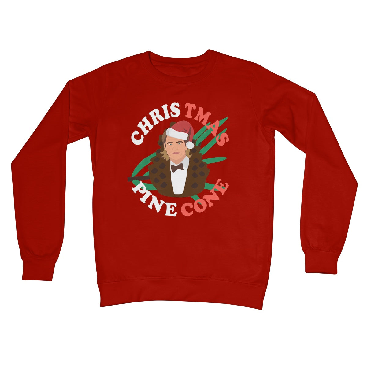 Christmas Pine Cone Chris Pine Funny Jumper Celebrity Crew Neck Sweatshirt