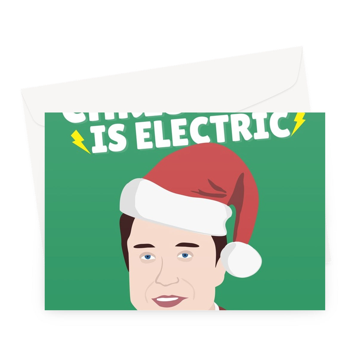 Hope Your Christmas Is Electric Funny Pun Love Fan Elon Musk Car Eco Merry Christmas Xmas Stocks  Nerd Stonks Meme Greeting Card