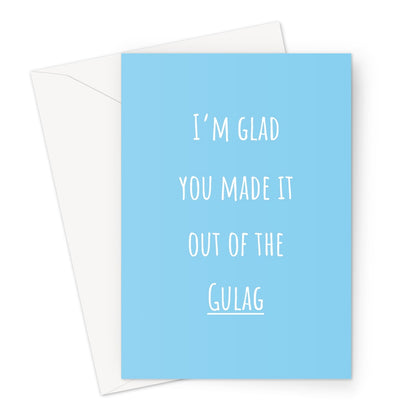 Gulag Baby Blue Custom Gamer Greeting Card