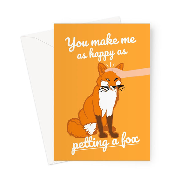 You Make Me as Happy as Petting a Fox Ghost of Tsushima Love Fan Gamer Birthday Anniversary Gift Cute Shrine Video Game Greeting Card