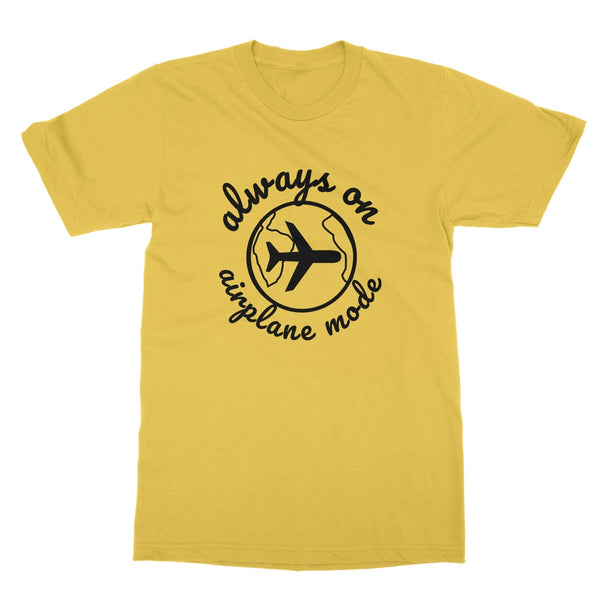 Travel Collection Apparel - Always on Airplane Mode T-Shirt (Big Print)
