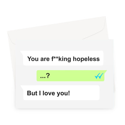 You Are Fucking Hopeless but I Love You Boris Dominic Cummings Matt Hancock Funny Politics Fan Anniversary Birthday Greeting Card