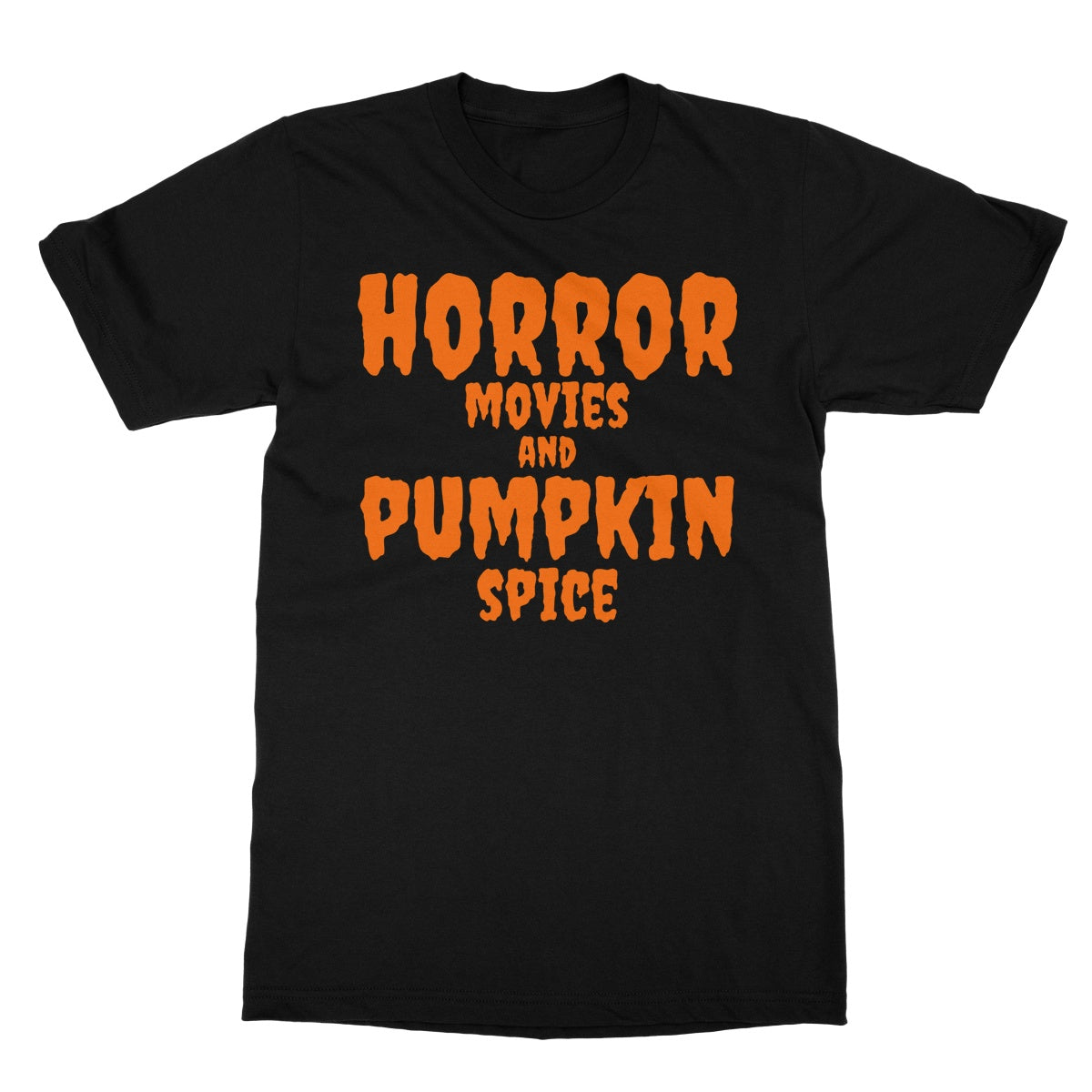 Halloween Apparel - Horror Movies and Pumpkin Spice  Softstyle T-Shirt