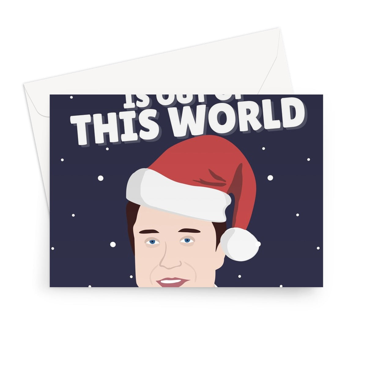 Hope Your Christmas Is Out of this World Funny Pun Love Fan Elon Musk Rocket Space Merry Christmas Xmas Stocks  Nerd Stonks Meme Greeting Card