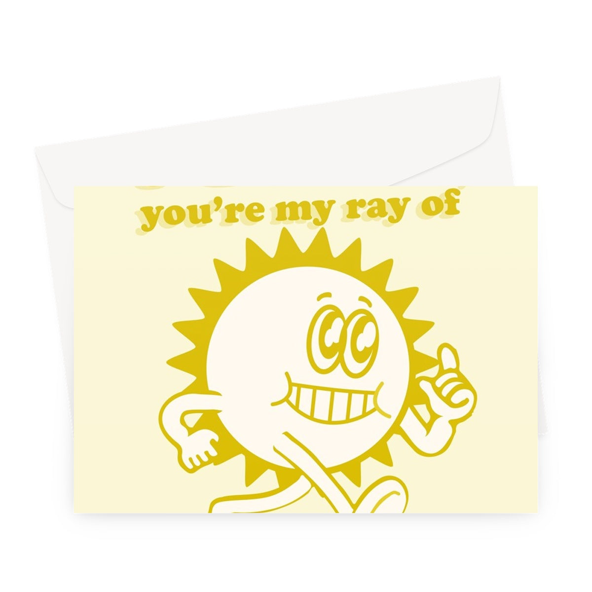 Mum, You're My Ray Of Sunshine Mother's Day Birthday Cute Cartoon Vintage Funny Greeting Card