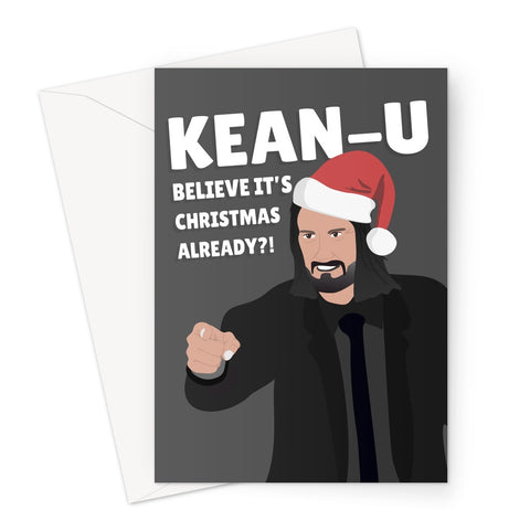 Kean - u Believe It's Christmas?! Keanu Reeves Love Fan Film Movie Can You Breathtaking Xmas Greeting Card