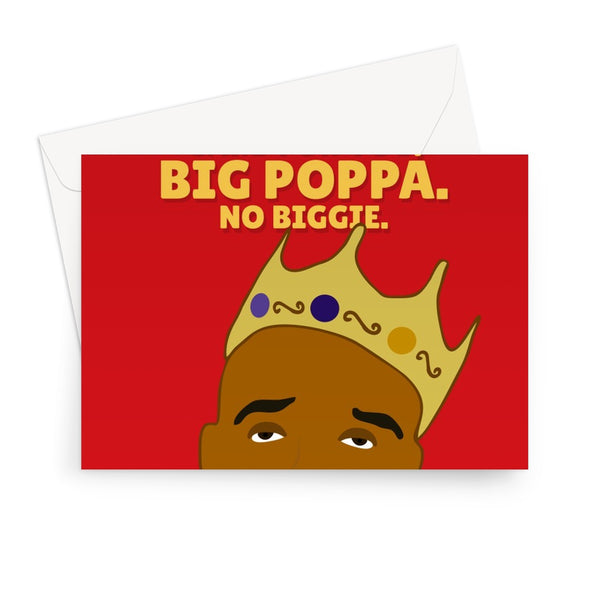 Got a Father's Day Card For You, Big Poppa. No Biggie. Funny Notorious Dad Card Punny Music Retro  Greeting Card