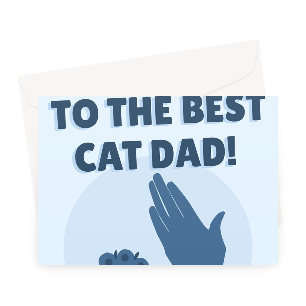 High Five To The Best Cat Dad Father's Day From The Cat Kitty Kitten Pet Owner Cute Funny Paw Beans Greeting Card