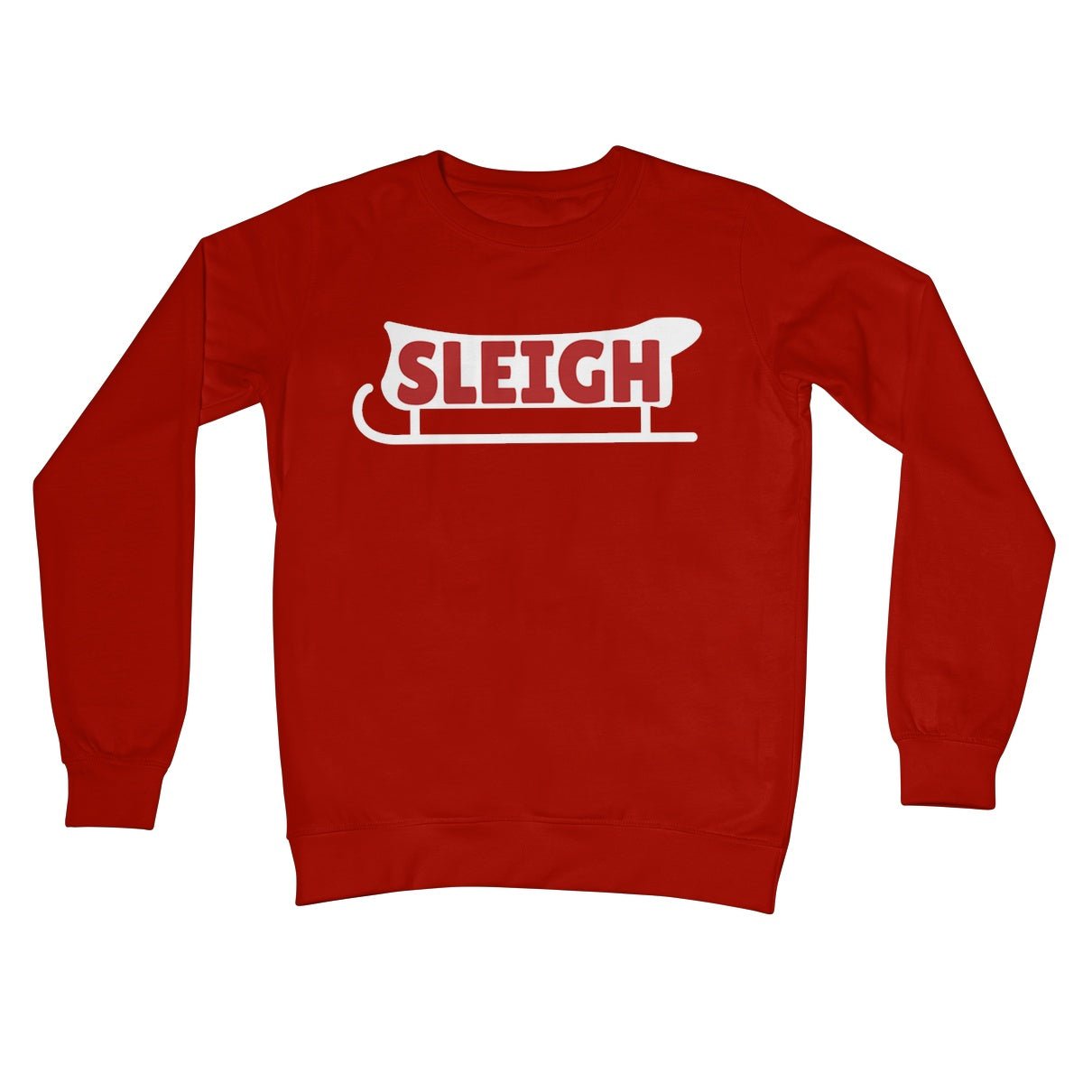 Sleigh Slay Funny Phrase NEW Quote Christmas Xmas Gift Camp Pun Santa Claus Crew Neck Sweatshirt