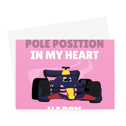 You Take Pole Position In My Heart Happy Mother's Day Racing Car Fan Sport Mum Max Verstappen Greeting Card