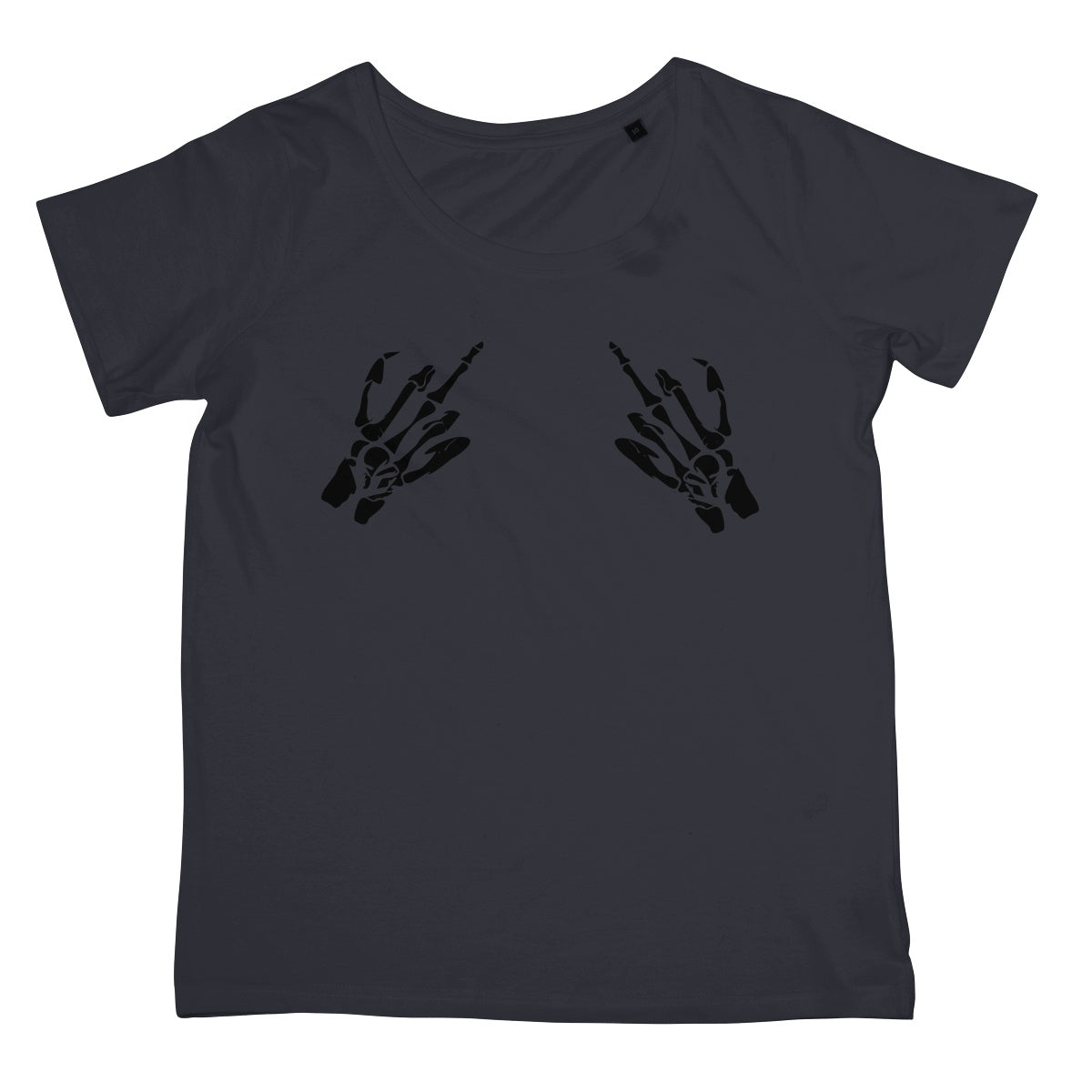 Halloween Apparel - Swearing Skeleton Bone Hands Haloween Spooky Horror Fan Women's Retail T-Shirt