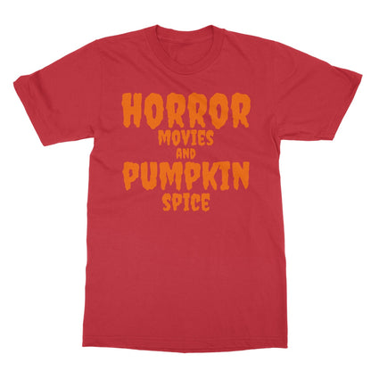 Halloween Apparel - Horror Movies and Pumpkin Spice  Softstyle T-Shirt