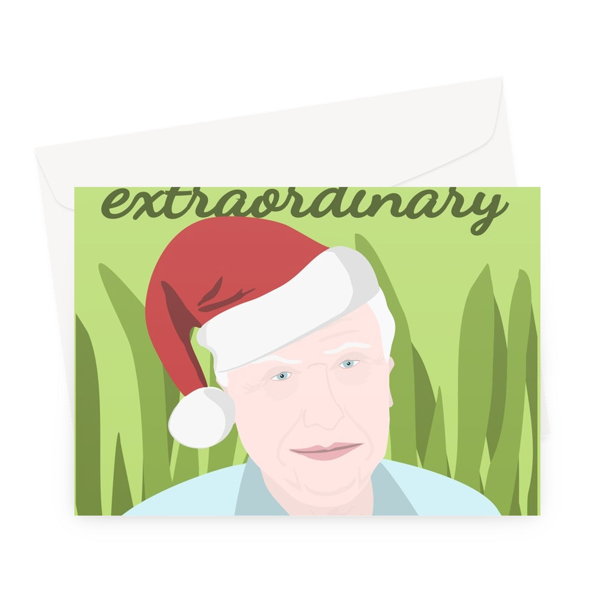 Hope You Have The Most Extraordinary Christmas On Planet Earth David Attenborough Icon Celebrity British UK Nature TV Animals Greeting Card