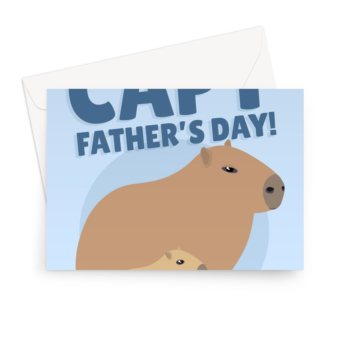 Capy Father's Day Capybara Child Cute Love Nature Animals Zoo Greeting Card