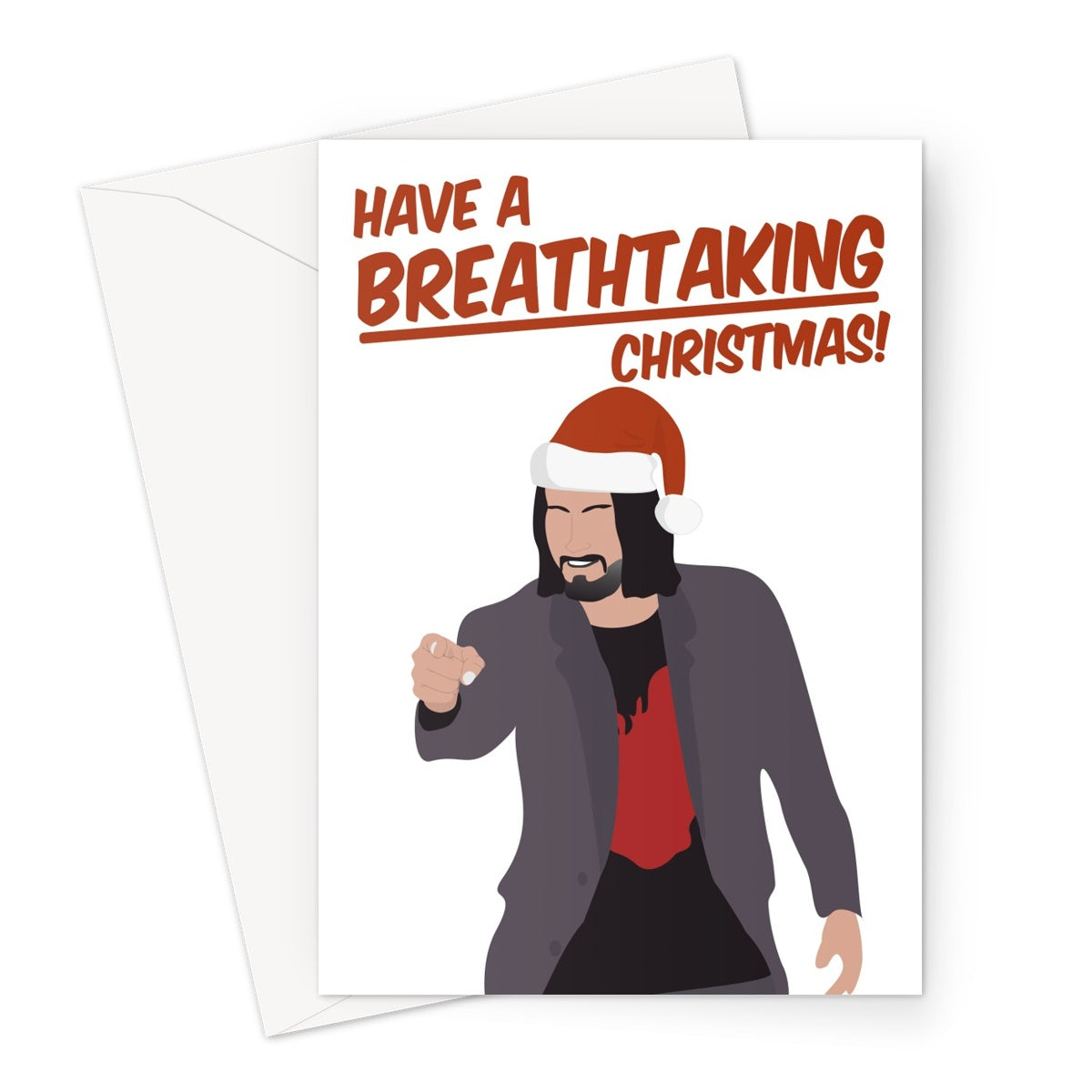 Have a Breathtaking Christmas Keanu Reeves Fan Love Greeting Card
