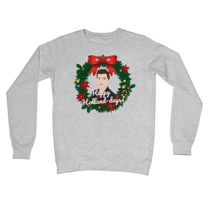 Happy Holland - Days ! Jumper Funny Tom Holland Fan Love Fancy Cute Christmas Xmas Festive Gift Fan Spider Crew Neck Sweatshirt