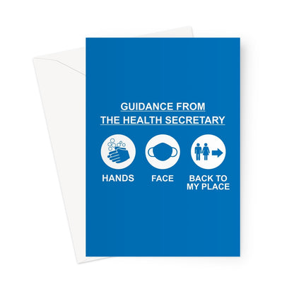 Hands Face Back to My Place Matt Hancock Affair Trend News Meme Space Covid Birthday Anniversary Politics Funny Greeting Card