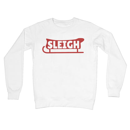 Sleigh Slay Funny Phrase NEW Quote Christmas Xmas Gift Camp Pun Santa Claus Crew Neck Sweatshirt