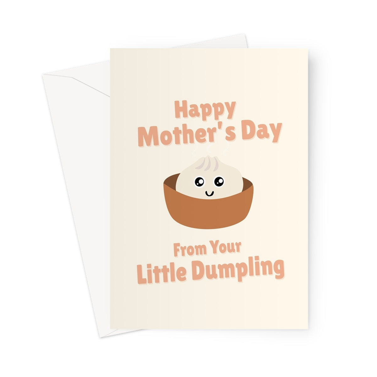 Happy Mother's Day From Your Little Dumpling Cute Bao Bun New Mum Asian Travel Food Greeting Card