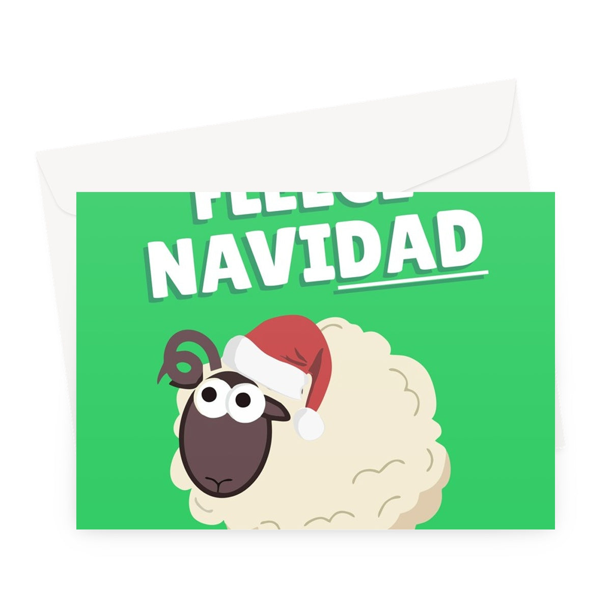 Fleece NaviDAD Funny Animal Dad Joke Father Sheep Ram Christmas Song Greeting Card