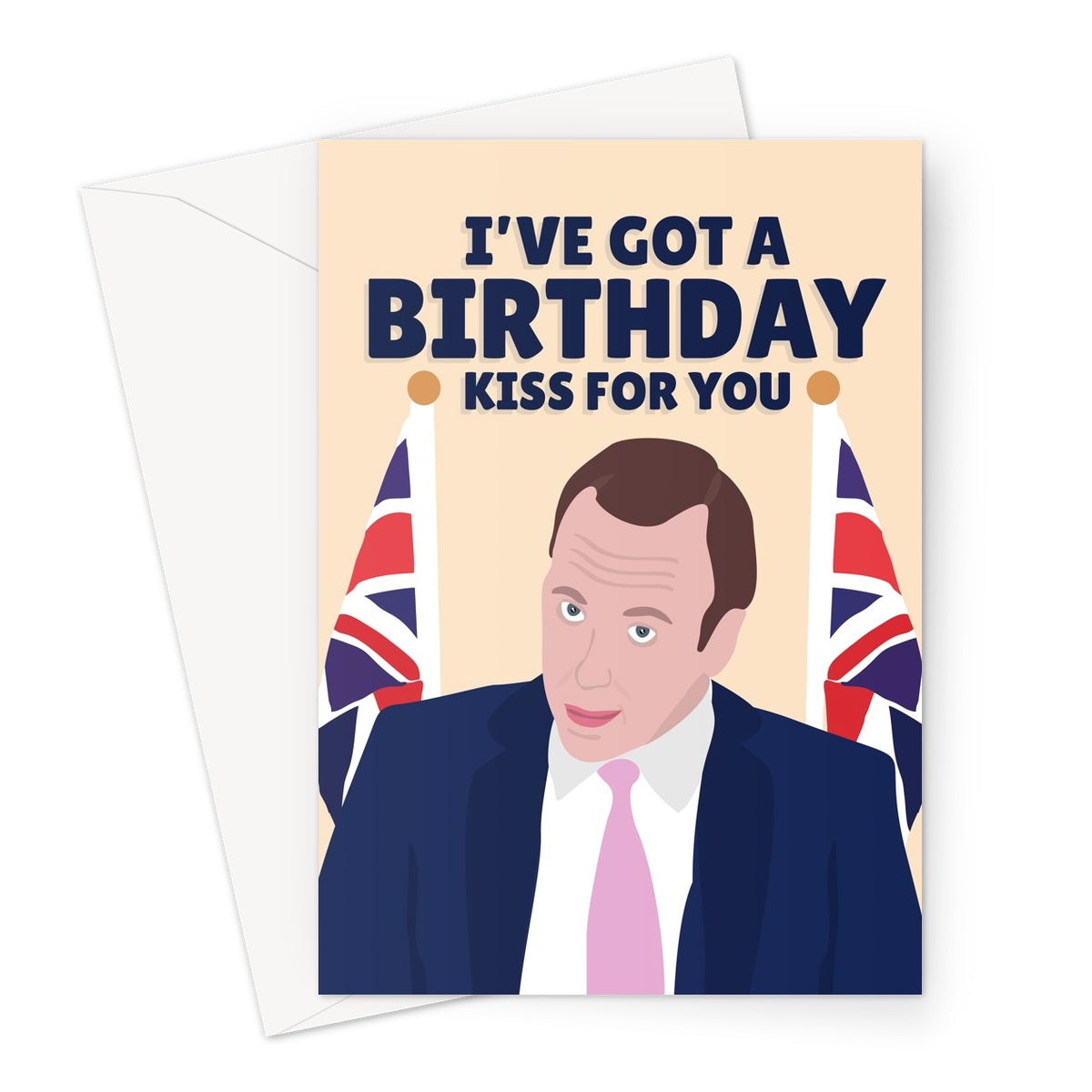 I've Got a Birthday Kiss For You Matt Hancock Cheeky Affair Politics  Greeting Card