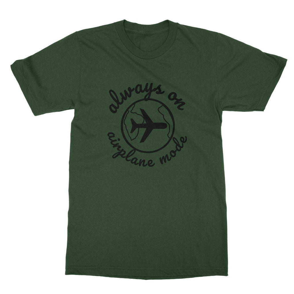 Travel Collection Apparel - Always on Airplane Mode T-Shirt (Big Print)