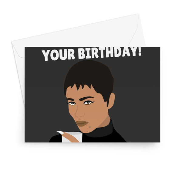 Zoe Kravitz Your Birthday! Cat Film Movie Fan Celebrity Bat Icon Greeting Card