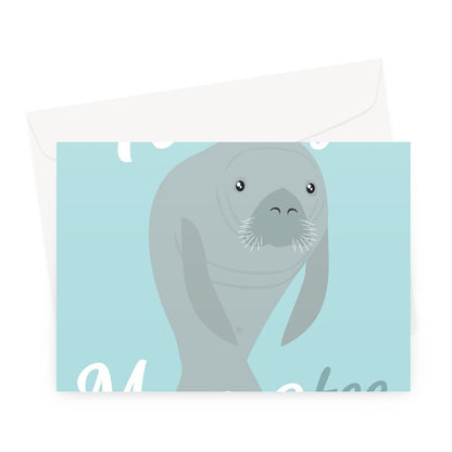 To My Mamatee Funny Cute Mother's Day Birthday Manatee Natura Animal Sea Pun Greeting Card